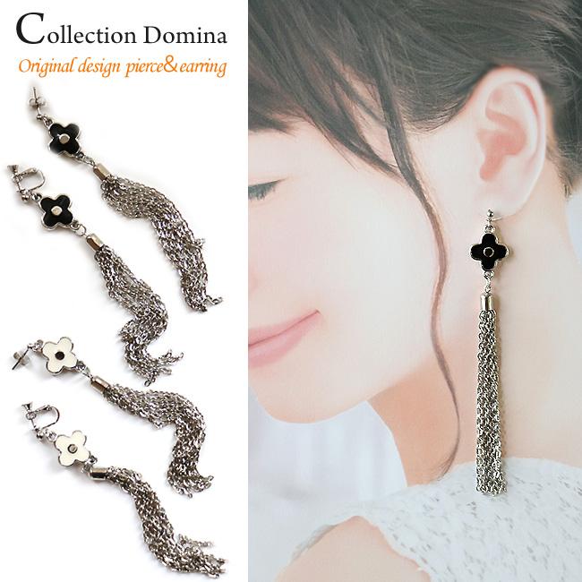 当店オリジナル ピアス イヤリング レディース フラワー お花モチーフ メタル 花 四葉 クローバー 揺れる アクセサリー 誕生日 人気 彼女 妻 女性 嫁 プレゼント | 