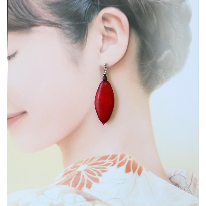 ピアス イヤリング レディース 当店オリジナル マーキスカット 天然素材 ウッド 大ぶり 揺れる アクセサリー 誕生日 人気 彼女 妻 女性 嫁 プレゼント |  | 04