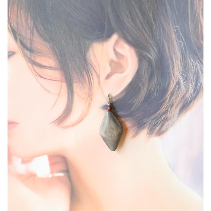 ピアス イヤリング レディース 当店オリジナル マーキスカット 天然素材 ウッド 大ぶり 揺れる アクセサリー 誕生日 人気 彼女 妻 女性 嫁 プレゼント |  | 04
