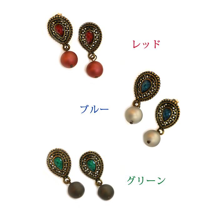 ピアス レディース アンティーク風 ビジュー しずく ドロップ 当店オリジナル 50代 おしゃれ 揺れる ハンドメイド 真鍮ピアス 真鍮ポスト アクセサリー |  | 02
