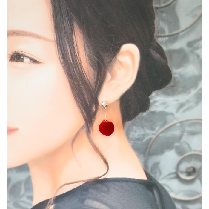 ピアス イヤリング イアリング レディース ポンポンボール ポンポン おしゃれ 人気 20代 30代 40代 50代 大ぶり 大きい ネジ式 当店オリジナル ハンドメイド |  | 04