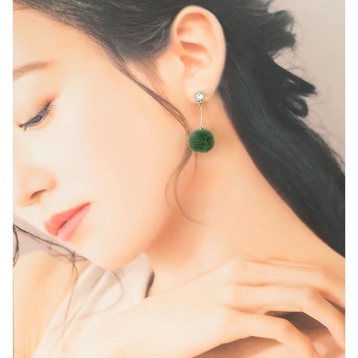 ピアス イヤリング イアリング レディース ポンポンボール ポンポン おしゃれ 人気 20代 30代 40代 50代 大ぶり 大きい ネジ式 当店オリジナル ハンドメイド |  | 08