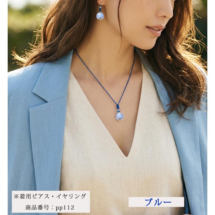 ネックレス レディース とんぼ玉 トンボ玉 蜻蛉玉 紐 ショート おしゃれ アジャスター 日本製 普段使い ハンドメイド 緑 黄 橙 桃 シルバー 当店オリジナル |  | 06