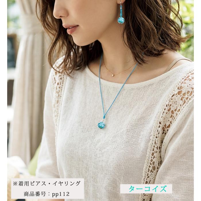 ネックレス レディース とんぼ玉 トンボ玉 蜻蛉玉 紐 ショート おしゃれ アジャスター 日本製 普段使い ハンドメイド 緑 黄 橙 桃 シルバー 当店オリジナル |  | 07