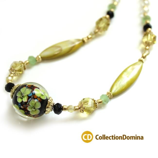 とんぼ玉 トンボ玉 ネックレス イエロー 黄色 グリーン ハンドメイド ビーズ とんぼ玉ネックレス 通販 トンボ玉ネックレス ガラス玉 和柄 風鈴 浴衣 着物 和風 Qn3913 Collectiondomina 通販 Yahoo ショッピング
