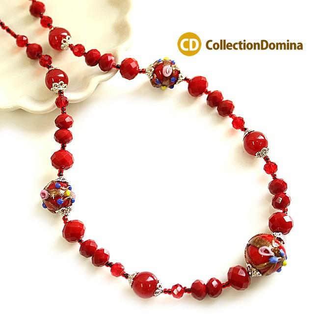 とんぼ玉 トンボ玉 ネックレス パーツ ビーズ とんぼ玉ネックレス 通販 トンボ玉ネックレス ガラス玉 和柄 風鈴 浴衣 着物 和風 Qn4110 Collectiondomina 通販 Yahoo ショッピング