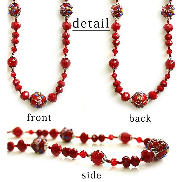とんぼ玉 トンボ玉 ネックレス パーツ ビーズ とんぼ玉ネックレス 通販 トンボ玉ネックレス ガラス玉 和柄 風鈴 浴衣 着物 和風 Qn4110 Collectiondomina 通販 Yahoo ショッピング