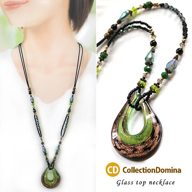 ヴェネチアンガラス風 ドロップ 雫 しずく ロング ガラス ベネチアン