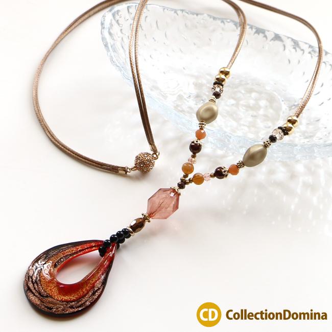 当店オリジナル ドロップ 雫 しずく ビーズ ネックレス ロング 