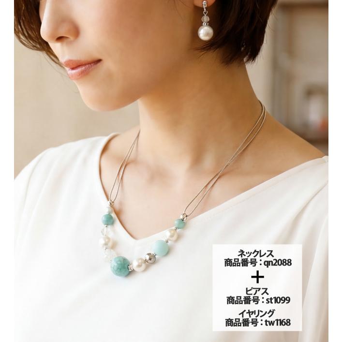 母の日 早割 セット購入で20％OFF！単品より断然お得 ネックレス ピアス イヤリング レディース コットンパール チタンピアス ネジ式 ハンドメイド |  | 07