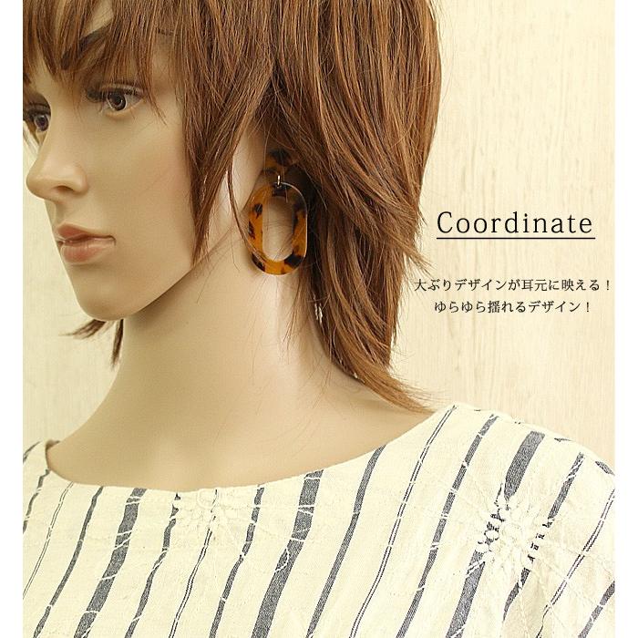 べっ甲 ピアス アクセサリー パーツ べっ甲風 ラウンドフープ型 べっ甲柄 楕円型 オーバル メタルパーツ ステンレス べっこう 樹脂 レディース St0928 Collectiondomina 通販 Yahoo ショッピング