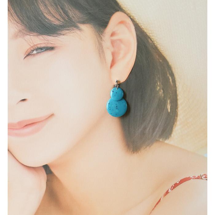 ピアス レディース ターコイズ 丸型 揺れる 揺れるピアス 上品 チタンピアス チタンポスト ブルー アクセサリー 誕生日 彼女 妻 女性 嫁 プレゼント |  | 03