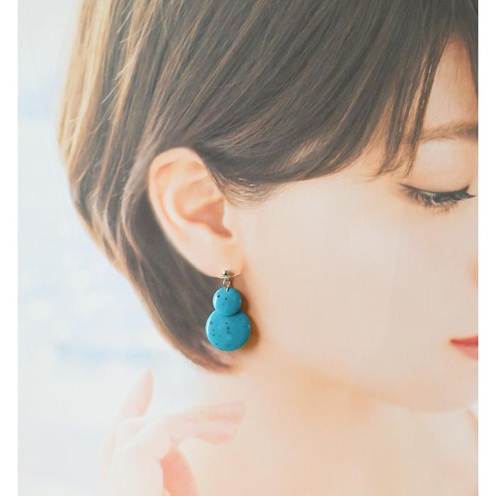 ピアス レディース ターコイズ 丸型 揺れる 揺れるピアス 上品 チタンピアス チタンポスト ブルー アクセサリー 誕生日 彼女 妻 女性 嫁 プレゼント |  | 04