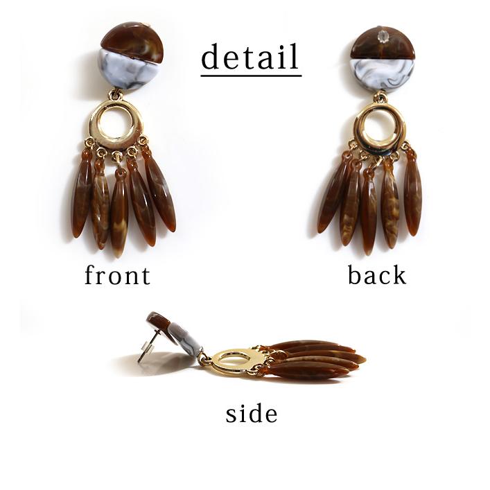 ピアス アレルギー対応 アレルギー レディース べっ甲風 べっ甲柄 べっこう風 大ぶり 50代 大きめ 大きい おしゃれ 揺れる ゆれる ステンレス スタッド |  | 02