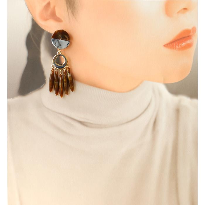 ピアス アレルギー対応 アレルギー レディース べっ甲風 べっ甲柄 べっこう風 大ぶり 50代 大きめ 大きい おしゃれ 揺れる ゆれる ステンレス スタッド |  | 03