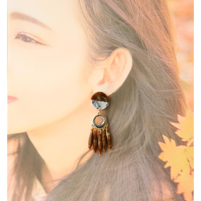 ピアス アレルギー対応 アレルギー レディース べっ甲風 べっ甲柄 べっこう風 大ぶり 50代 大きめ 大きい おしゃれ 揺れる ゆれる ステンレス スタッド |  | 04