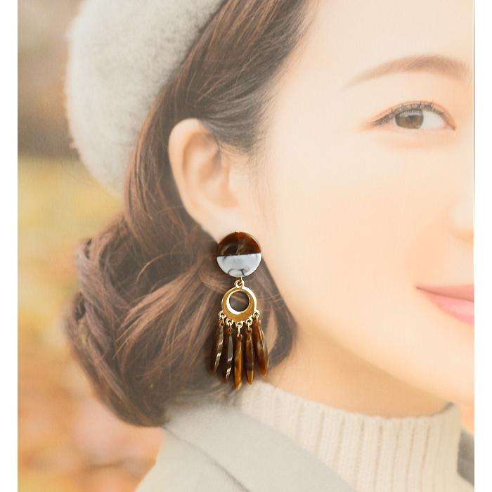 ピアス アレルギー対応 アレルギー レディース べっ甲風 べっ甲柄 べっこう風 大ぶり 50代 大きめ 大きい おしゃれ 揺れる ゆれる ステンレス スタッド |  | 06