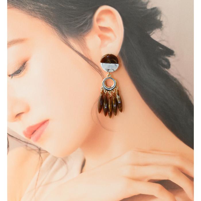 ピアス アレルギー対応 アレルギー レディース べっ甲風 べっ甲柄 べっこう風 大ぶり 50代 大きめ 大きい おしゃれ 揺れる ゆれる ステンレス スタッド |  | 07