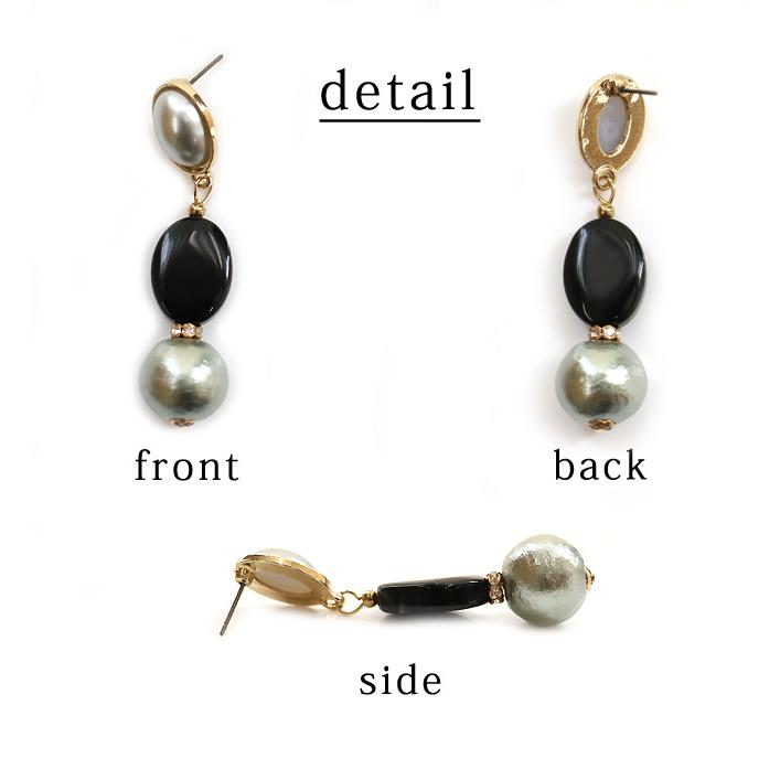 ピアス アレルギー対応 アレルギー レディース コットンパール パール 大ぶり 50代 大きめ 大きい おしゃれ 揺れる ゆれる チタン スタッド ハンドメイド |  | 02