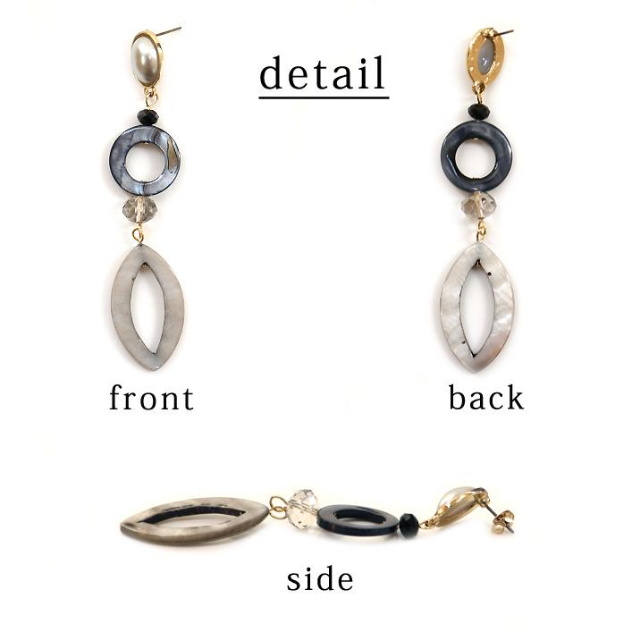 ピアス アレルギー対応 アレルギー レディース シェル 貝 フープ パール 当店オリジナル 大ぶり 50代 大きめ 大きい おしゃれ 揺れる チタン ハンドメイド |  | 02