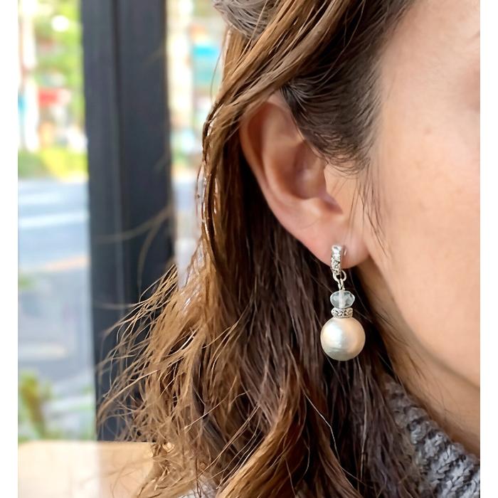 ピアス レディース 12mm コットンパール ラインストーン 上品 人気 おしゃれ アレルギー対応 チタンポスト チタンピアス 誕生日プレゼント |  | 06