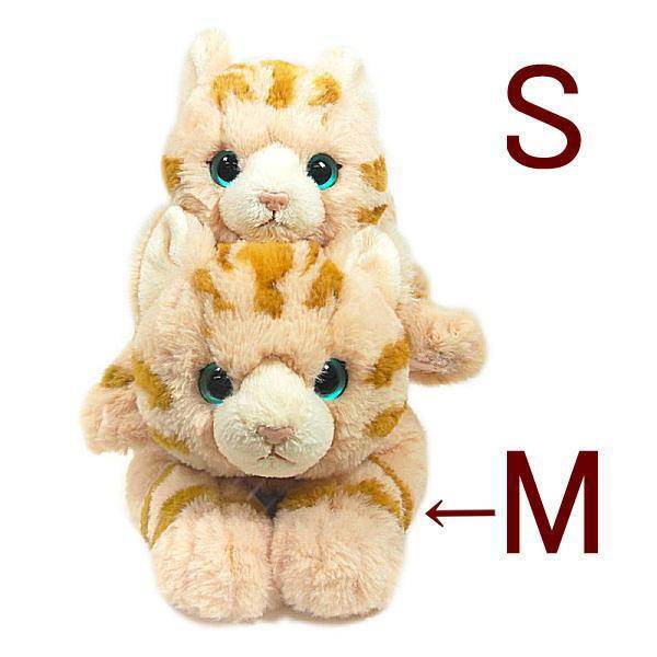 サンレモン】ぬいぐるみ ひざねこ ブラウンMサイズ 膝乗せ 猫 キャット