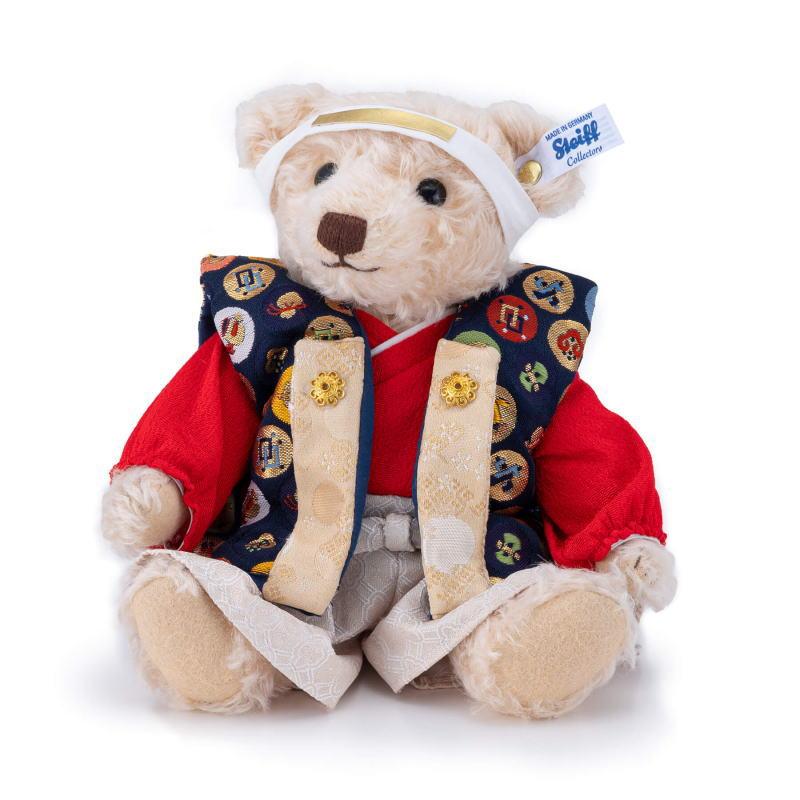 お*め様 シュタイフ　金太郎　キンタロウベアセット　限定品　絶版　子ども日飾り Steiff（シュタイフ） テディベア 日本限定 サムライ 中鍬ゴールド 五