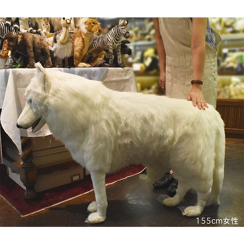 ハンサ【HANSA】ぬいぐるみ ホッキョクオオカミ108cm 立ち姿
