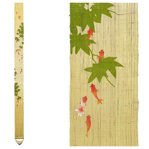 京都洛柿庵　『金魚に楓』細タペストリー 京都洛柿庵 手描き細タペストリー 金魚に楓 : 逸品shopコレコレ Yahoo