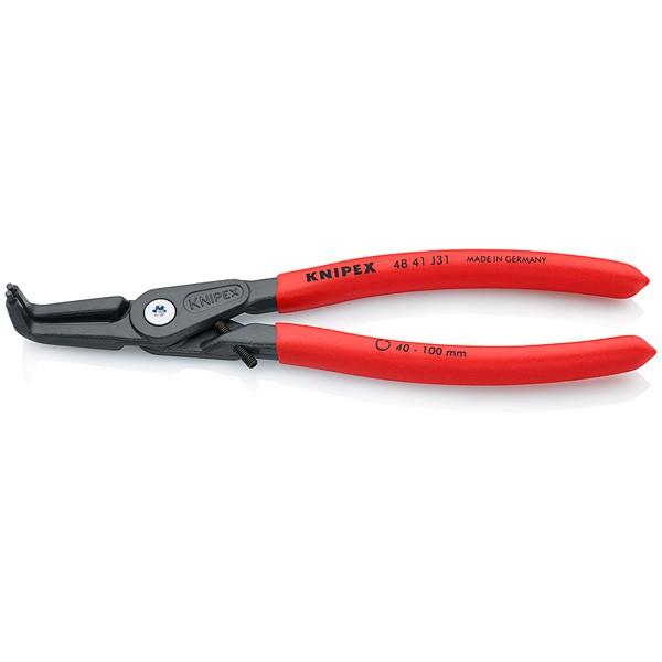 KNIPEX クニペックス 穴用精密スナップリングプライヤー曲ストッハ 4841-J31｜collectas