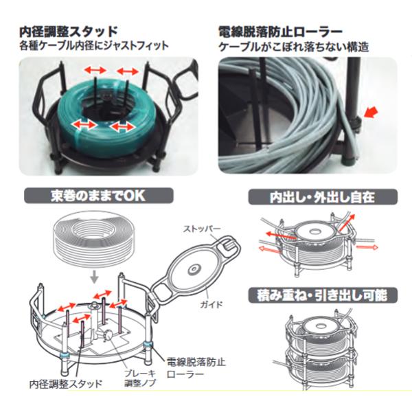DENSAN Jefcom ジェフコム デンサン マルチケーブルリール VB