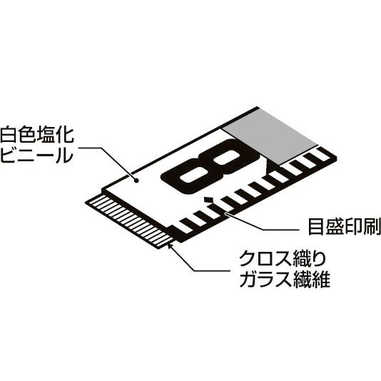 タジマ シムロンロッド軽巻 スタンド付テープロッド 幅100mm 長さ10m 裏面仕様1mアカシロ サイズS 【KUIDAMOSv】 KM10 10K