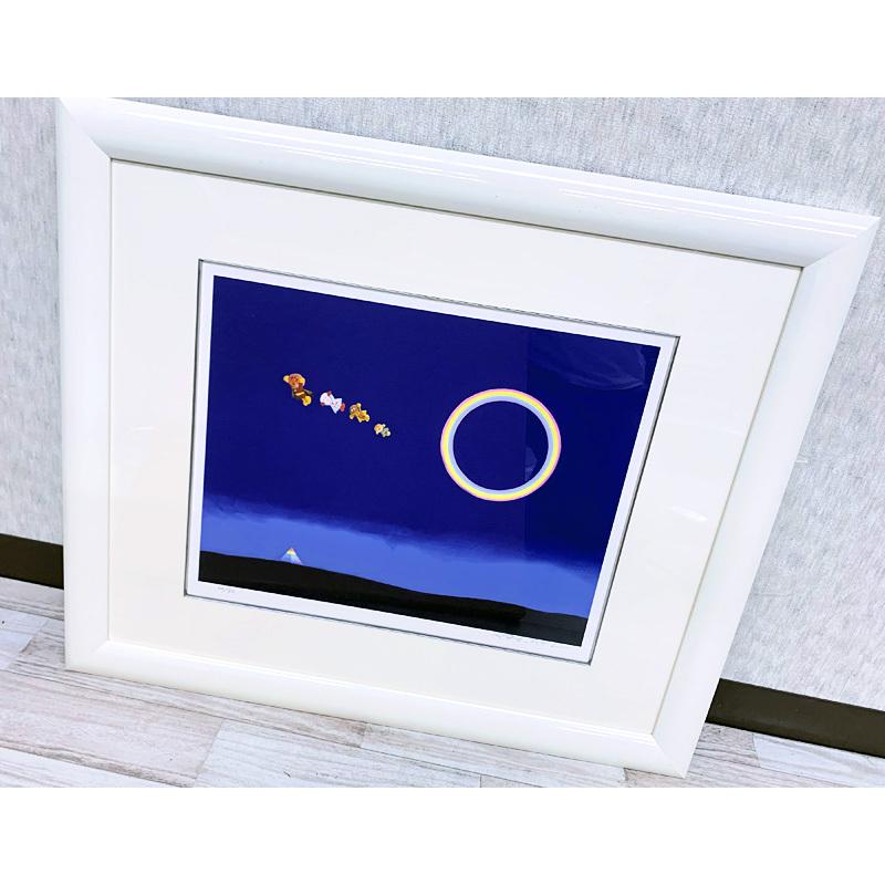 3R0251○アンパンマン ジクリー版画 虹の輪をぬけて やなせたかし直筆
