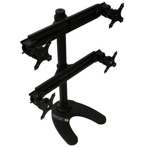【50％OFF】 Quad LCD 並行輸入品 26" to up Monitors/Screens Four - for Mount Standing Free Desk Monitor デスク、机用付属品、パーツ