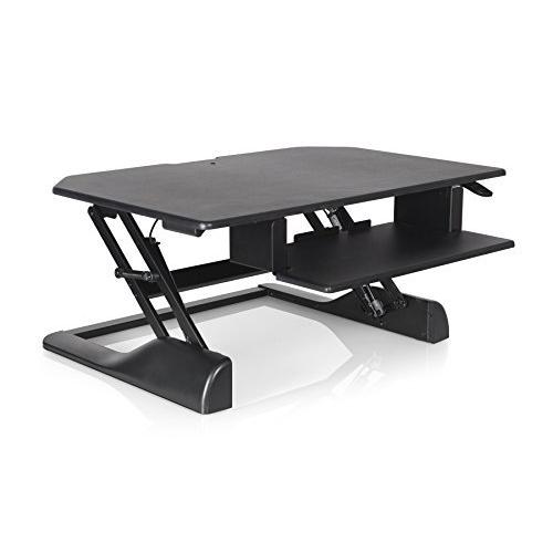 【お年玉セール特価】 Wide, 36" Desk Standing Adjustable Desk, Standing Includes Desk, Freedom Ergotech 0-35lbs to Easy required, installation No Capacity, Weight デスク、机用付属品、パーツ