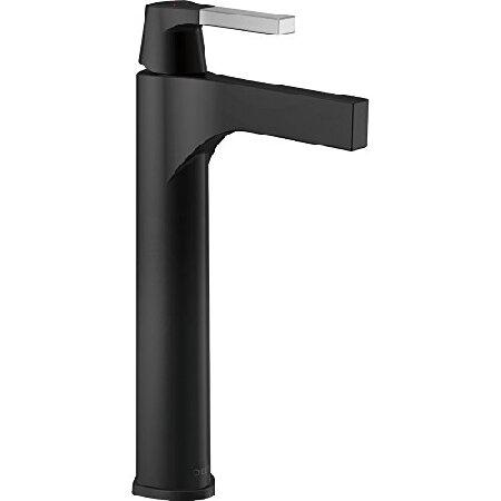 【驚きの値段で】 Faucet Delta 774-CS-DST, 並行輸入品 Faucet Lavatory Vessel Handle Single Zura Black Chrome/Matte 洗面所用水栓