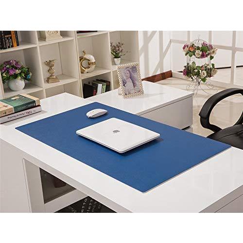 LL-COEUR Multifunctional Office Table Mat Leather Computer Desk Pad Waterproof Mouse Pad 3.5mm (Sapphire Blue， 1400 x 700 x 3.5 mm) 並行