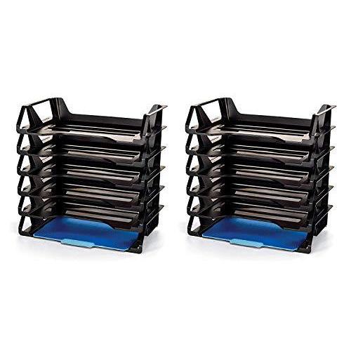 Officemate OIC Achieva Side Load Letter Tray, Recycled, Black, (26212) (2 X Pack of 6) 並行輸入品