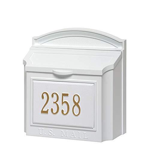 【オープニング 大放出セール】 Mailbox 1426WG with Mailbox Wall 16139 Whitehall Plaque 並行輸入品 Package White/Gold in ポスト、郵便受け