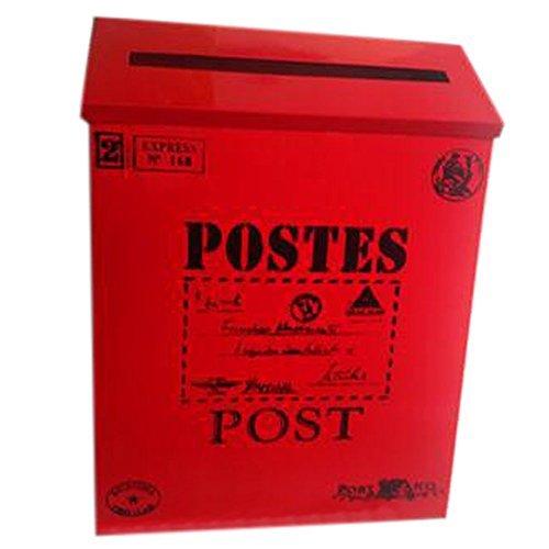 公式サイト Box Post Letter Wonder Phoenix Wall 並行輸入品 Word Big Red Box, Decorative with Mailbox Waterproof Mounted ポスト、郵便受け