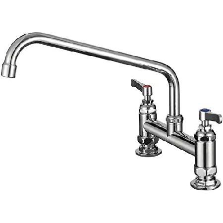 人気 Inch 8 Faucet Sink Commercial CWM Center 並行輸入品 Faucet Mount Deck Spout Swviel Inch 12 with Faucets Commercial キッチン蛇口、水栓