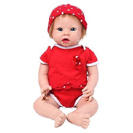 IVITA Silicone Baby Dolls with Hair,Not Vinyl Material Dolls,Real Full Body Silicone Reborn Baby Dolls, Soft Newborn Baby Dolls-19inch Girl その他人形