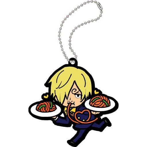 (雑貨) サンジ 「ラバーマスコット もぐもぐ ワンピース うめェもんはうめェ！」 (管理番号：J1387)