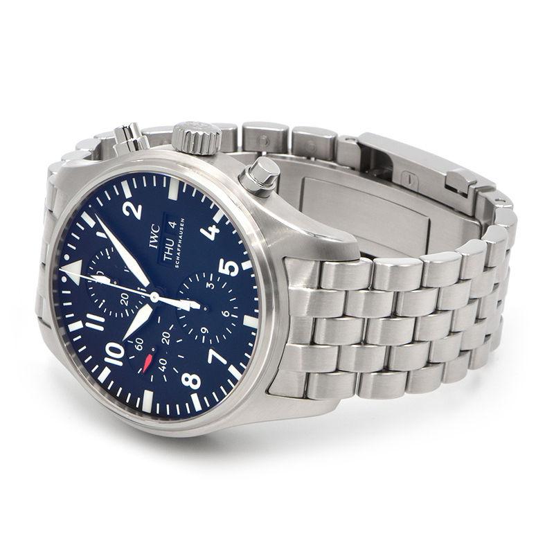 [3年保証] IWC メンズ パイロットウォッチ クロノグラフ IW377710 箱保 カレンダー 曜日 ブラック 黒文字盤 自動巻き 腕時計 中古 送料無料 パイロット・ウォッチ [3年保証] IWC メンズ パイロットウォッチ