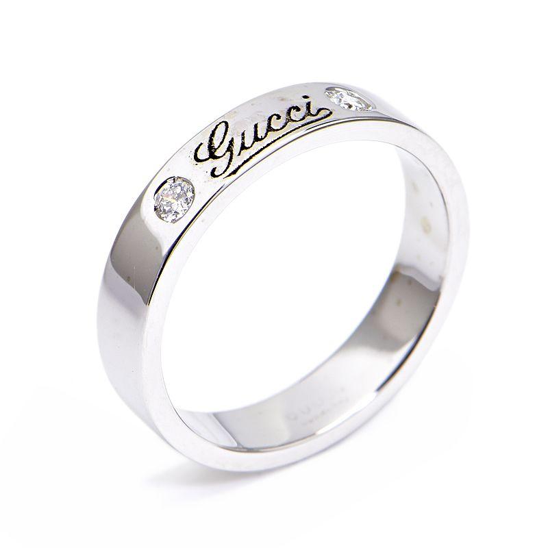 グッチ アイコンプリントリング #11 10号 K18WG 新品仕上済 アイコン  