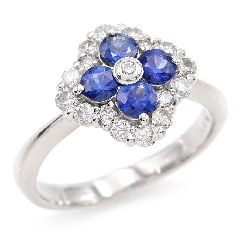 Pt900/0.7カラットのサファイヤの指輪