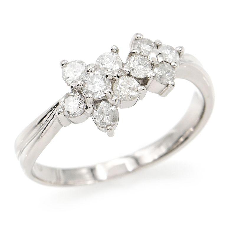 pt900 天然ダイヤモンド リング 0.5ct