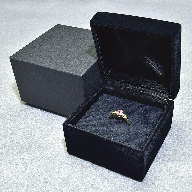ジュエリーマキ 0.371ctピンクトルマリンリング 10.5号 K18YG 0.1ct 