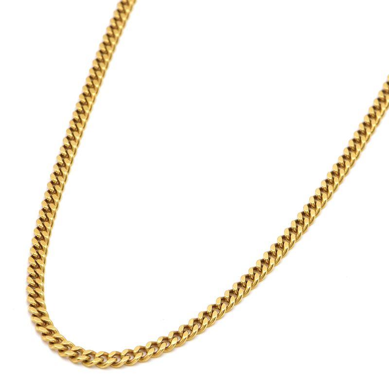 喜平ネックレス 2面シングル 55cm 14.1g K18YG K18 イエローゴールド  