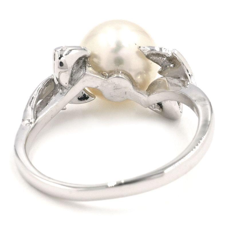 MIKIMOTO（ミキモト） 8mmアコヤパールリング 8.5号 K14WG 植物